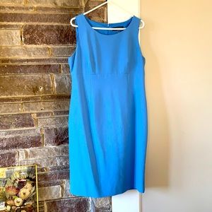 Blue Kasper Shift Dress Size 14